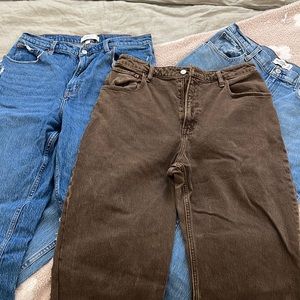 3 pairs of curve love abercrombie jeans